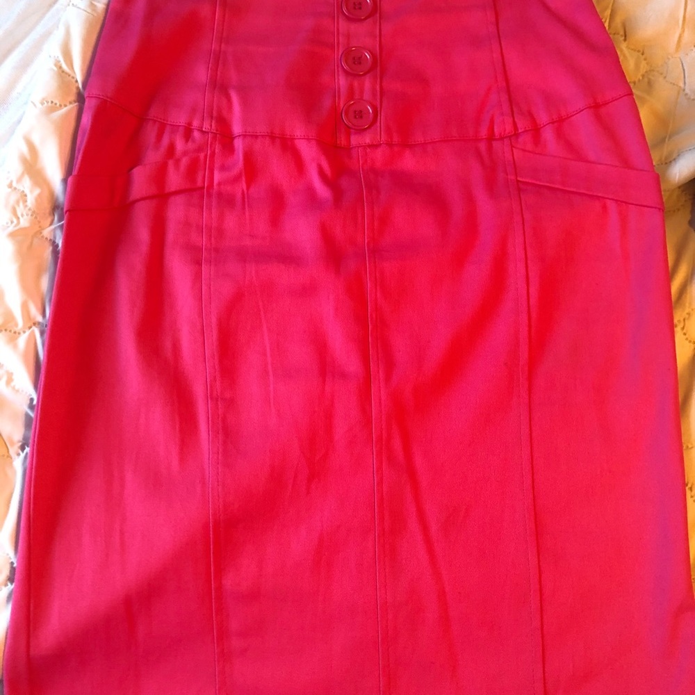 Hot Pink Pencil Skirt